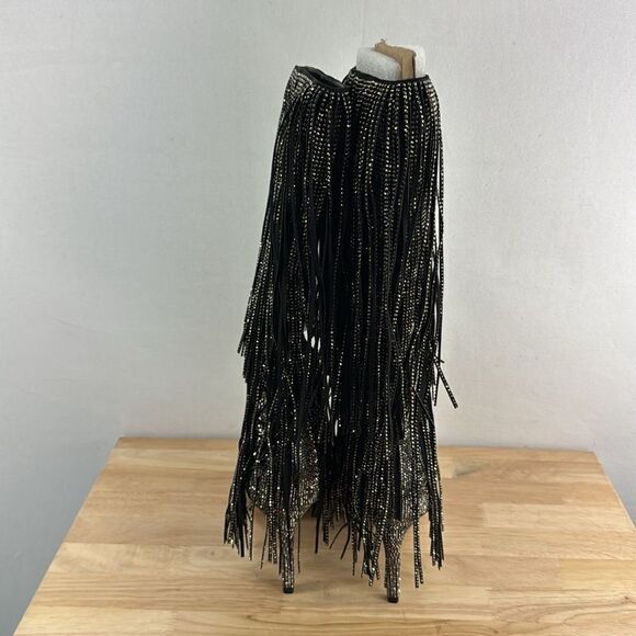 INC International Concepts Ishani Fringe Boots- Black MC- Size 7 M (Medium) NIB - Picture 4 of 9